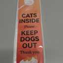 TGIOW Cat Door Latch, 2 Pcs Cat Door Stopper Pet Door Latch to Keep Dog Out of Litter Box and Food, Door Prop for Cat with 5 Adjustable Size Strap 2.5-6" Wide, No Measuring, Easy to Install, White
