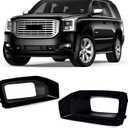 1 Pair Front Driving Fog Light Bezel Cover for GMC YUKON XL DENALI SLE SLT 2015-2020 Replaces 2936426, GM1038187, 22936427, GM1039187 (Black)