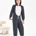 rrhss Boys Pajamas Flannel Hooded Rompers Long Sleeve Zip up Onesies