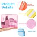 8 Pack TSA Approved Travel Toiletry Bags Frosted Translucent Leak-proof Cosmetic Makeup Bags for Women Men Travel Organizer Airport Security(Pastel,6.7 x 5.5 x 1.8 Inch)