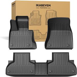 Original 2014-2018 X5 Floor Mats for BMW X5 (F15) All Models - Custom Fit 1st and 2nd Row Floor Mats - All Weather Heavy Duty Non Slip TPE Floor Liners for BMW X5 Accessories 2014-2018