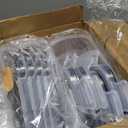 Cereal Containers Storage Set (4L / 135.2oz), 8P CS Airtight Food Storage Containers with Lids, Cereal Dispensers for Kitchen Pantry Organization and Storage with Pour Spout, 20 Labels, Marker