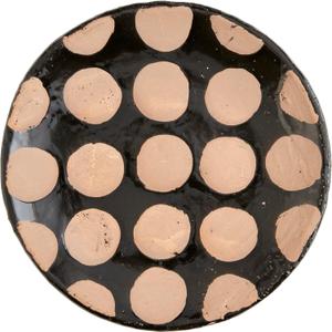 Mud Pie Black Terracotta Platter, Filled, 12" dia Mud Pie Black Terracotta Platter, Filled, 12" dia