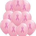 Artisan Owl Set of 10 Pink Ribbon Breast Cancer Awareness Latex Balloons