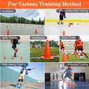 PXZBLG 12/24/50pcs Soccer Cones, 7" Soccer Cones, Plastic Traffic Cones, Training Cones for Basketball Football Skating Drills Practice