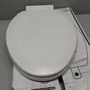KOHLER 4636-RL-96 Cachet ReadyLatch Elongated Toilet Seat Slow Close Soft Close, Toilet Seat Quiet Lid, Contoured Grip-Tight Bumpers Installation Hardware, Apartment Essentials, Biscuit