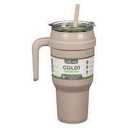 Cold1 Tumbler With Straw, Lid & Handle. Insulated Stainless Steel 3-Way Lid - 50oz