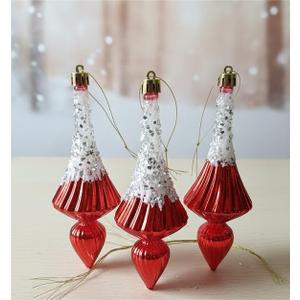 RoseCraft Christmas Ornaments Set, 6.3Inch Plastic Shatterproof Christmas Ball Hanging Ornaments for Xmas Tree Decorations, for Indoor Home Thanksgiving Halloween Party Decor - 6Pcs / Red.