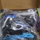 MammyGol Adjustable Inline Skates for Kids Boys Girls Youth Beginner with Light up Wheels (Large - Youth (5-8US), Blue)