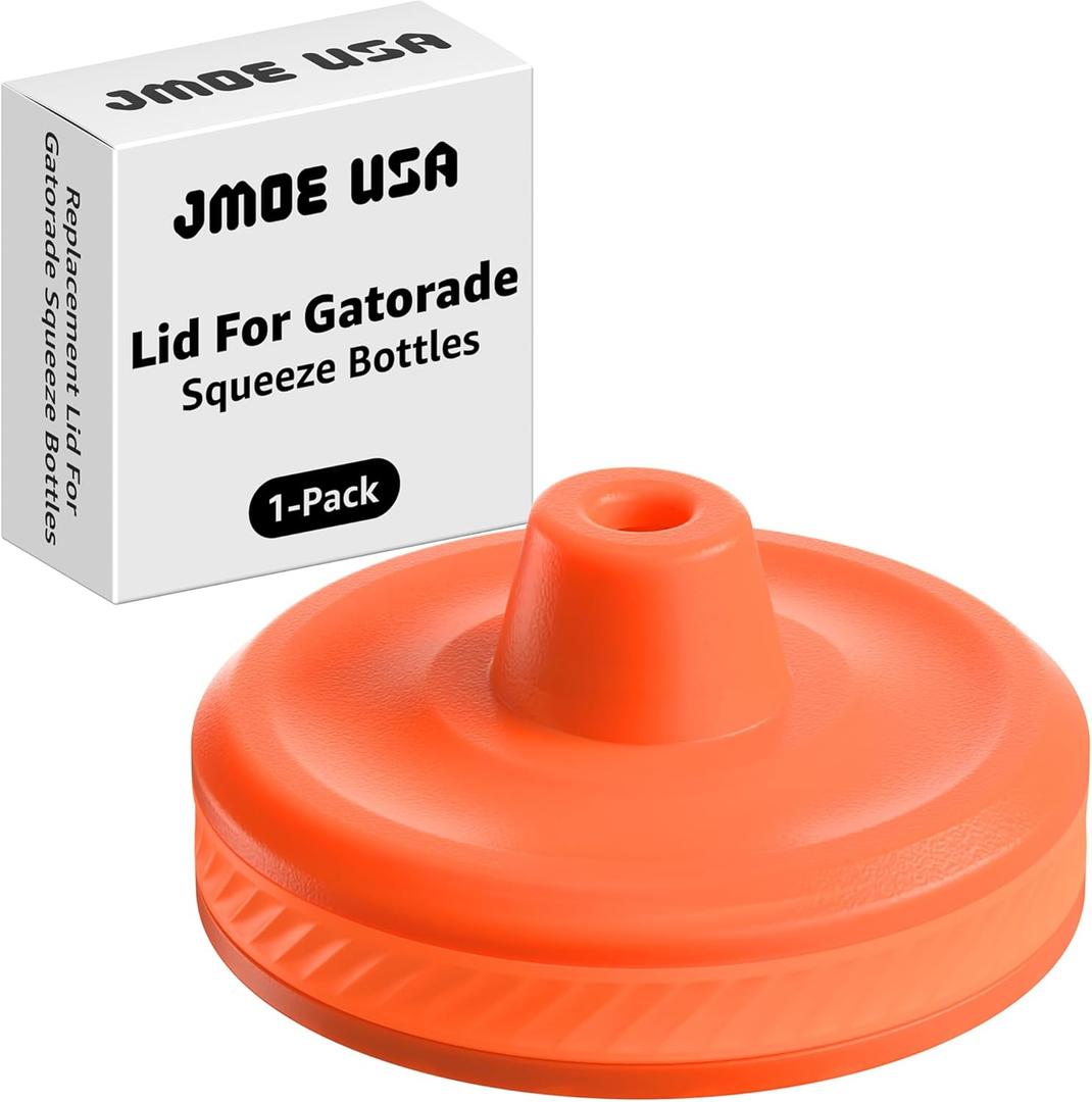 Jmoe USA Improved Lid For Gatorade Water Bottle | Fits Squeezable 32 oz and 30 oz Versions | Faster Flow Valve and Easy Twist Grip | Made With Food-Grade Materials (1-Pack)