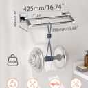 Alise Double Towel Bars, Wall Mount Towel Holder, Heavy Duty SUS304 Stainless Steel, Polished Chrome, 16 Inch