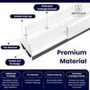 32 Inch White Adjustable Double Bubble Under Door Seal for Exterior Doors, 32 inch Door Sweep with Drip Edge & Drainage Channel Avodah Hardware