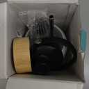 Glass Water Bottles 64 oz - Half Gallon Large Motivational Daily Water Intake Bottle Time Marker - Glass Water Bottle With Straw, Silicone Sleeve 2 Lids, Handle Spout & Bamboo Lid (White)