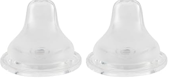 Sippy Cup Nipples for Mam Baby Bottles, Soft 100% Silicone Sippy Spout Nipples, Variable Flow, 6m+, 2 Count