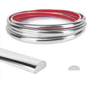 Art3d 25 Ft Peel and Stick Trim for Backsplash Tile Edge, Self-Adhesive Liner for Corner Decor in Stainless Steel