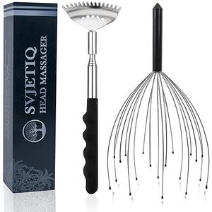 Scalp Massager Tool, Handheld Head Massage Head Scratcher Massager Whisk for Deep Relaxation, Stress Relief