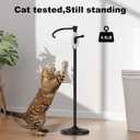 Toilet Paper Holder Free Standing, 25 H Stainless Steel Black Toilet Paper Stand, Weighted Base Floor Tissue Roll Holder for Bathroom,Toilet Roll Stand