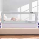 ComfyBumpy Premium Adjustable Bed Rail for Toddlers, Swing-Down Safety Guard, Height Adjusts 24.4"–32.3"H, Extra-Long 55.5", Sturdy Steel & Breathable Mesh, For Twin, Full, Queen & King, Gray, 1-Pack