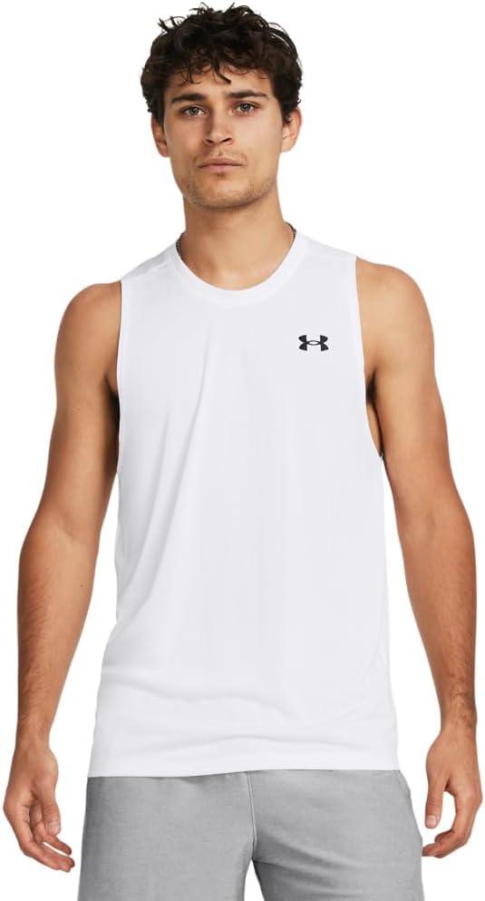 Under Armour Men's Tech Tank Top (X-Large, (100) White / / Black)