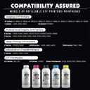 Beautyflex White DTF Ink 1000ML for DTF Printer Printhead L1800 ET-8550 P800 R1390 XP600 DX5 i3200, High Fluidity Compatible with DTF Heat Transfer Film Printers for T-Shirt Printing