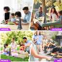 Fly Fans for Tables, Fly Repellent Fan Keep Flies Away, Battery Powered Bug Fans with Holographic Blades for Picnic, BBQ, Restaurant, Party and Kitchen, Indoor and Outdoor 4 Pack