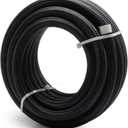 3/4 Fuel Line Hose 12AN 20FT PTFE Teflon E85 Ethanol Fuel Injection line Braided Stainless Steel EFI LS for All Oil Gas Fuel fuel Lube Alcohol Ethanol Coolant Black