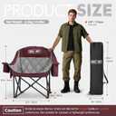 Overmont Oversized XL Camping Chair for Adults 500 lb Support, 23 inches x 22 inches x 37 inches
