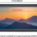 13x26 Picture Frame Solid Wood Black Panoramic Photo Frame 13x26 Inch Posters Frame 13x26 Puzzle Frame(C23B1326)