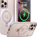 CASEKOO Desert Titanium for iPhone 16 Pro Case with Magnetic Invisible Stand [Military Drop Protection] [Compatible with MagSafe] Slim Translucent Matte for iPhone 16 Pro Case 6.3'' 2024, Rose Gold