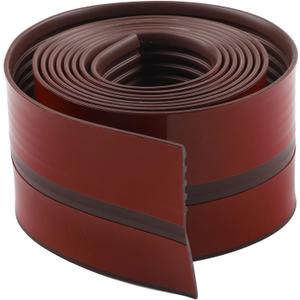 Non-Slip Stair Edge Trim 10FT Vinyl Rubber Stair Nosing Protector Waterproof Self-Adhesive Stair Nose Molding for Indoor Outdoor Steps Tile Wood Marble Metal Glass (Brown)