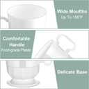 Sieral 100 Pieces 8 oz Hard Plastic Coffee Cup Bulk Tea Mug with Handle Disposable Mugs Plastic Coffee Mugs for Wedding Party, Baby Shower, Graduation, Birthday, Cafe, Restaurant(White), 2.8 x 3.3 inch