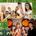 24 Pcs Golf Themed Party Paper Eyeglasses Photo Booth Props Colorful Novelty Golf Ball Cart Paper Glasses Decorations for Adult Ball Sports Theme Birthday Party Decoration
