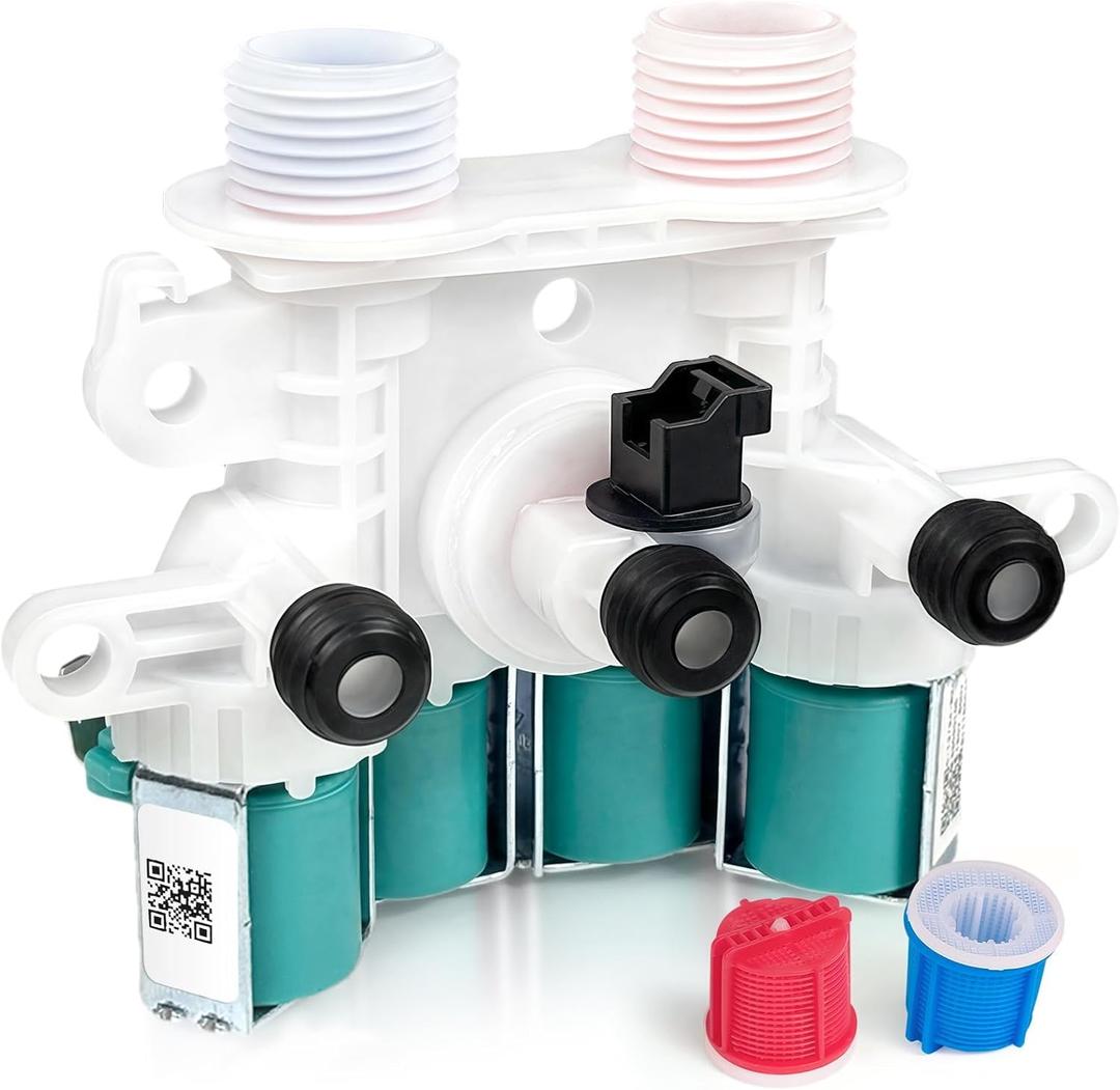 2026 Upgraded W11165546 W11096267 Washer Water Inlet Valve Fit for Maytag Whirlpool Washer Parts, W10758828 Water Inlet Valve W11165546 Replaces W10599423 W11165546VP 33090105 AP6284346, Small