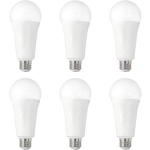 GT-Lite 250W Equivalent LED 3 Way Light Bulbs 6 Pack,2700K Soft White,A21,E26 Medium Base,3 Brightness Levels,Adjustable with 3 Way Switch
