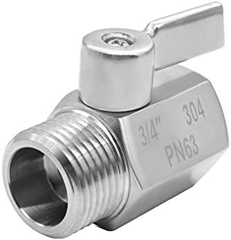beduan Stainless Steel 3/4" Shut Off Valve GHT Thread Garden Hose Heavy Duty Connector