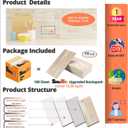 100 Pieces Peel and Stick Backsplash for Kitchen, 3" x 6" PVC Subway Tile Upgraded Grayish Beige with Gray Grout Backsplash Stick on Tile Elevate Kitchen, Bathroom, Fireplace,RV