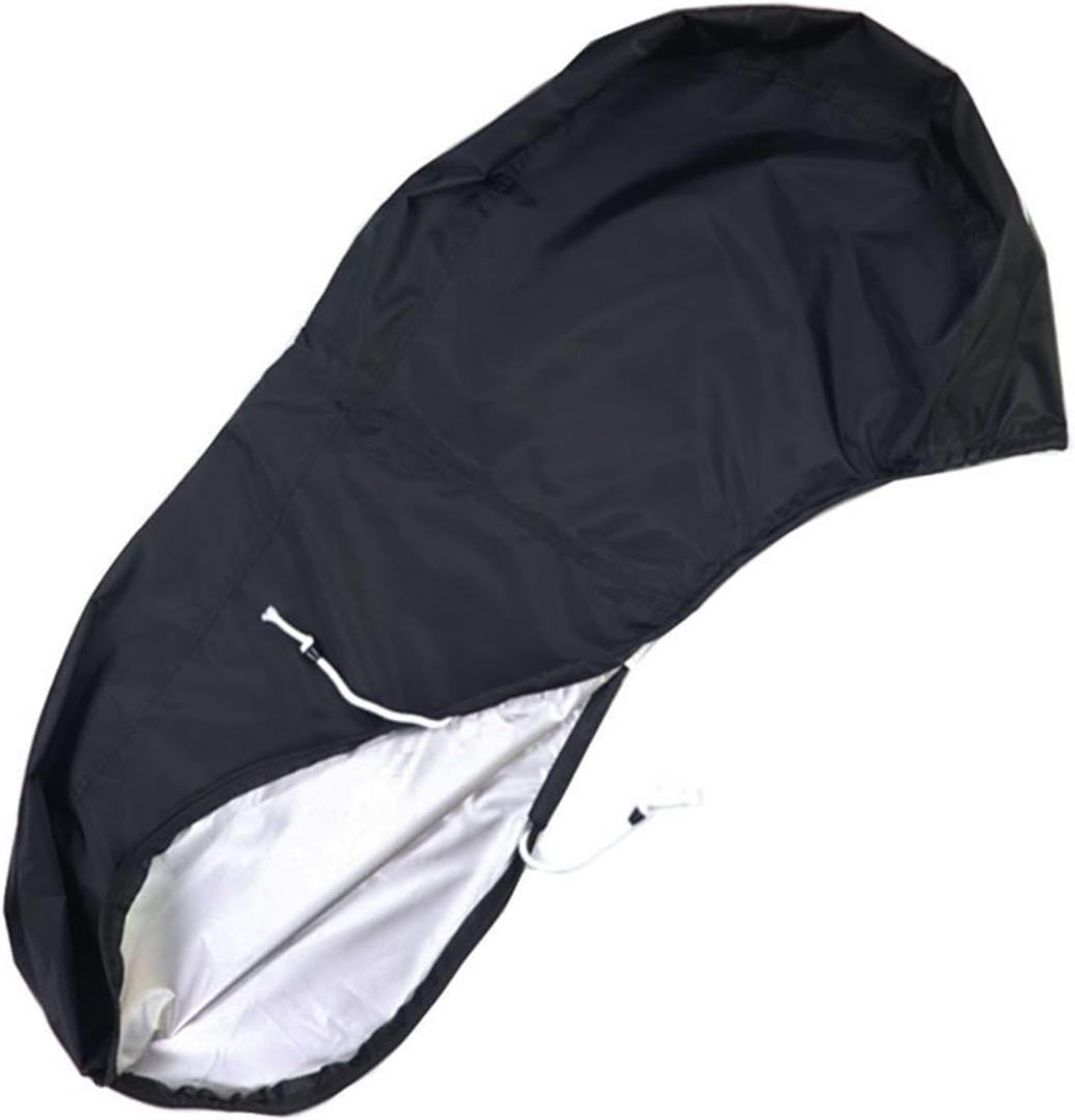 600D 6-225HP Boat Full Engine Cover Blue Black Outboard Engine Motor Protection for 6-225HP Motor Waterproof Boat Cover(Black,175-225HP)
