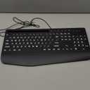 SABLUTE K21 Pro Large Print Backlit Keyboard, Wired USB Computer Keyboards with 7-Colors Backlight, Wrist Rest, Phone Holder, Oversized Letter Keys Easy to See and Type for Laptop, PC, Windows, Black