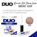 3 x DUO Quick-Set Strip Lash Adhesive – Clear, Waterproof, Long-Lasting Lash Glue, Fast-Drying for False Lashes, 0.18 oz, 1-Pack