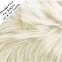 FabricLA Shaggy Faux Fur Square - 10" X 10" Inches Pre-Cut - Use Fake Fur Fabric for DIY, Craft Fur Decoration, Fashion Accessory, Gnome, Hobby - White