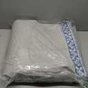 SILOLOOM Vintage 3x10 Washable Rug for Entryway, Super Soft Blue and White Entryway Rug Non-Slip, Printed Faux Wool Floral 3x10 Area Rug Thin Floor Carpet for Kitchen, Bedroom, Office, Living Room