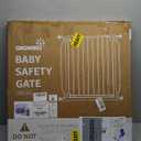 Mom's Choice-GROWNSY Baby Gate for Stairs, 29.5"-48.4" Pressure Mounted Baby Gate for Top of Stair&Doorway with V-Shaped Rods, Anti-Trip Pedal, Extra Wide Stairs Dog Gate Easy Install w/Red Reminder