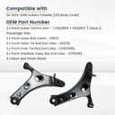 12Pcs Front End Suspension Kit Lower Control Arms for Subaru Forester 2014 2015 2016 2017 2018, Control Arm with Ball Joint Sway Bar Link Outer & Inner Tie Rod End Boots K622856 K622857
