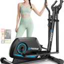Elliptical Exercise Machine, 16-Level Magnetic Resistance Elliptical Machine for Home Trainer with Hyper-Quiet Drive, 15.5IN Stride, LCD Monitor & App Support, 350LBS Weight Capacity