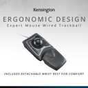Kensington Expert Trackball Mouse (K64325), Black Silver, 5"W x 5-3/4"D x 2-1/2"H