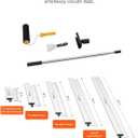 VEVOR Drywall Skimming Blade Set (10/16/24/32/40 inch) with 34-81.6 inch Extension Handle, Professional Stainless Steel Knife for Gyprock, WallBoard, and Plasterboard Skim Coating, With Extension Handle, 10"+16"+24"+32"+40" 