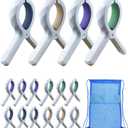 2 x Extra Large Beach Towel Clips 12 Pack - 5.5 Inch Heavy Duty Towel Clips for Beach Chairs, Cruise, Pool - Non-Slip Silicone Pad, Rust-Resistant Stainless Steel Spring, Includes Mesh Bag, 4 Colors Mixed
