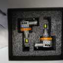 H11/H9/H8 Fog Light Bulb, 60000LM Super Brighter, 1:1 Mini Size,6500K Cool White H11 Off Road Light or Fog Light Bulbs Pack of 2
