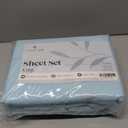 LuxClub 4 PC King Size Sheet Set Deep Pockets 18" Wrinkle Free Cooling Sheets Machine Washable Hotel Bedding Silky Soft - Aqua King