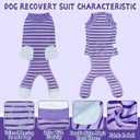 Dog Recovery Suit, Surgical Recovery Suit for Male Female Dogs Cats Spayed Onesie After Surgery, Dog Post Surgery Suit Anti Licking & Biting Surgical Shirt with Pee HolePurple Large (Large(Back:17.5"-20.0";Chest:21.3"-25.6"))